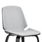 Armen Living Brinley Gray Faux Leather and Black Wood Dining Room Accent Chair LCBNSIBLGR - alternate 2